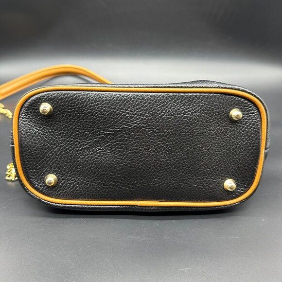 Italian Leather Purse Divina Firenze Black Brown Crossbody Shoulder Bag Italy - Picture 7 of 16